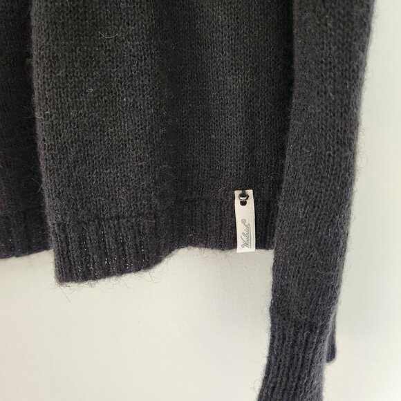 Woolrich Woman’s XL Mohair Wool Blend Black Lightweight Ski Print Crew Sweater - Picture 5 of 7